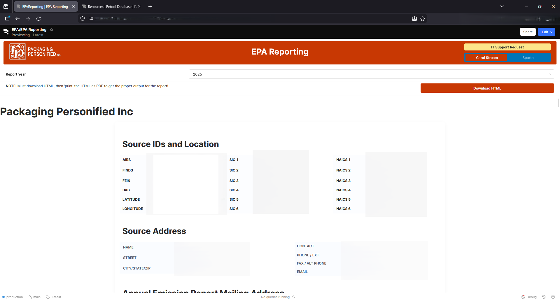 EPA Reporting